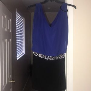 Blue/Black night out dress worn once!